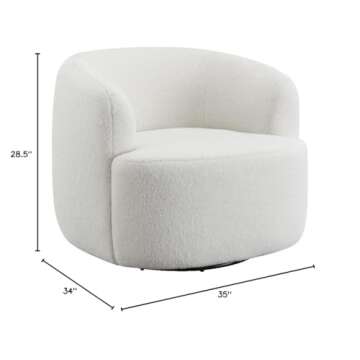 Coaster Home Furnishings Hudson Upholstered Swivel Chair Natural