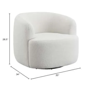 Coaster Home Furnishings Hudson Upholstered Swivel Chair Natural