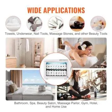 VEVOR 23L Large Capacity Hot Warmers with See Through Window, 2 Stainless Steel Racks, Holds up 50-60 Towels, 2-in-1 Quick All-Round Heating for Facials, SPA, Massage, Salon, White