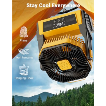 KopBeau Portable Camping Fan with 20000mAh Battery