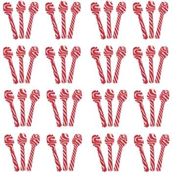 Candy Cane Peppermint Spoons - Edible Spoons - Hot Chocolate and Coffee - Bulk Children Christmas Fa...
