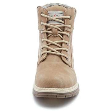ANJOUFEMME Work Hiking Boots for Women Waterproof - Womens Outdoor Ankle Boots Lightweight Snow Wint...