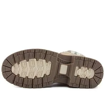 ANJOUFEMME Work Hiking Boots for Women Waterproof - Womens Outdoor Ankle Boots Lightweight Snow Winter Boots for Trekking Walking FNW19-LIGHTBROWN-G-8.5