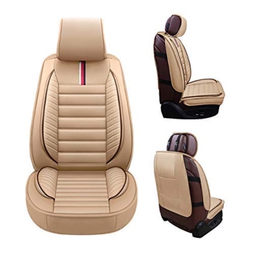 OASIS AUTO Car Seat Covers Premium Waterproof Faux Leather