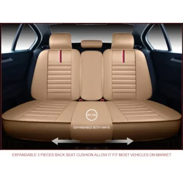 OASIS AUTO Car Seat Covers Premium Waterproof Faux Leather