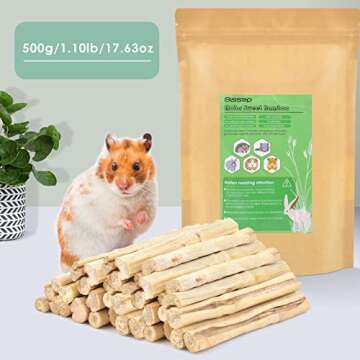 Bissap Sweet Bamboo Chew Sticks for Small Animals