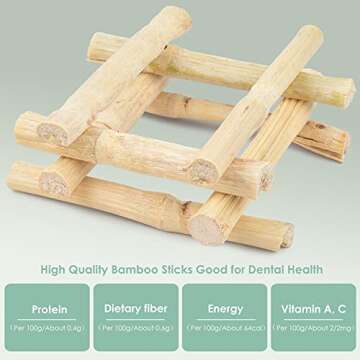Bissap Sweet Bamboo Chew Sticks for Small Animals
