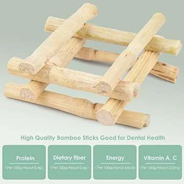 Bissap Sweet Bamboo Chew Sticks for Small Animals