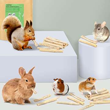 Bissap Sweet Bamboo Chew Sticks for Small Animals