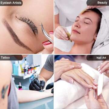 Ciyebst Half Moon Light with Phone Holder, 29 in 48W Nail Desk Lamp, Lash Light for Eyelash Tech, Makeup, Tattoo, Spa, Salon, Nail Tech Lamp with Stepless Dimming & Color Temperature(White)