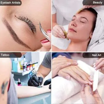 Ciyebst Half Moon Light with Phone Holder, 29 in 48W Nail Desk Lamp, Lash Light for Eyelash Tech, Makeup, Tattoo, Spa, Salon, Nail Tech Lamp with Stepless Dimming & Color Temperature(White)