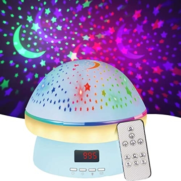 Remote Control and Timer Design Starry Sky Rotating Star Projector Night Light,16 Colorful Projector...