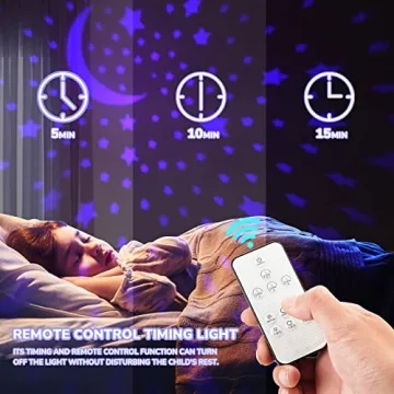 Star Projector Night Light with Remote Control for Kids