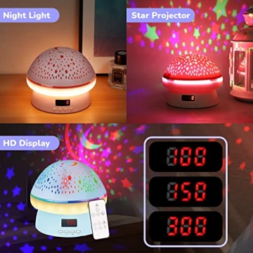 Star Projector Night Light with Remote Control for Kids