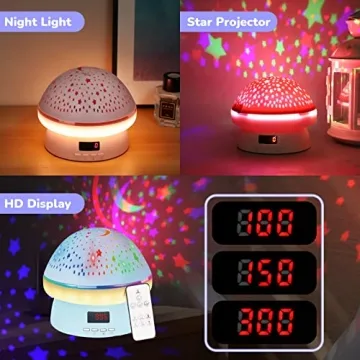 Star Projector Night Light with Remote Control for Kids