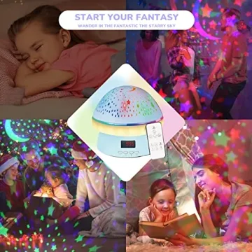 Star Projector Night Light with Remote Control for Kids
