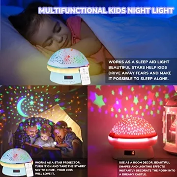 Star Projector Night Light with Remote Control for Kids