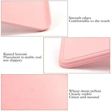 Serving Tray,Large Fast Food Serving Tray Multipurpose Serving Tray,Breakfast Serving Tray Colorful Serving Tray Large Serving Tray - 8 Pack,Rectangular Serving Platter (8.8 x 12.2 Inches)