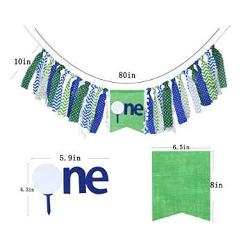 Golf High Chair Banner for 1st Birthday - First Birthday Decoration for Baby's,The First Gift for Th...