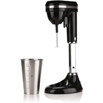 OVENTE Milkshake Maker - 2-Speed Mixer with Stainless Steel Cup