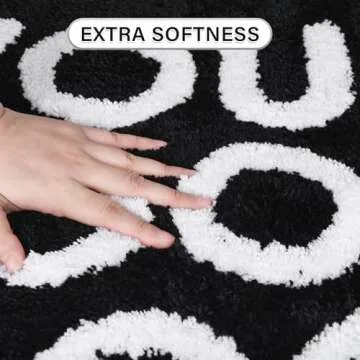 You Look Good Bath Mat Inspirational Quote Non-Slip Foot Mat Absorbent Black and White Bath Rugs Washable 20INX32IN