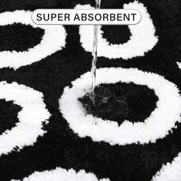 You Look Good Bath Mat Inspirational Quote Non-Slip Foot Mat Absorbent Black and White Bath Rugs Washable 20INX32IN