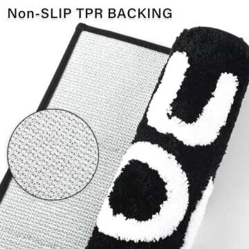 You Look Good Bath Mat Inspirational Quote Non-Slip Foot Mat Absorbent Black and White Bath Rugs Washable 20INX32IN