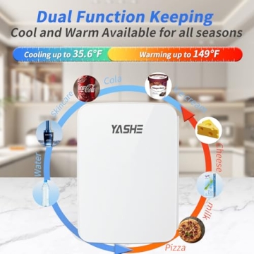 YASHE 10L Mini Fridge - Skincare & Drink Cooler