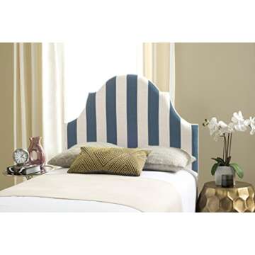 Safavieh Mercer Collection Hallmark Stripe Headboard, Twin, Black/White