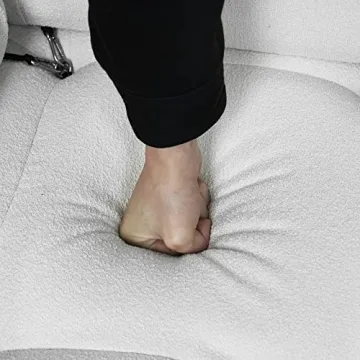 Sdorens L-Shaped Teddy Velvet Couch with Ottoman