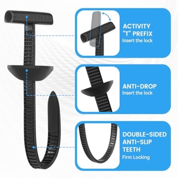 60 Pcs Nylon Universal Cable Tie Buckle - New Multifunctional Nylon Zip Ties Double Sided Buckle & B...