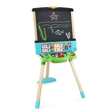 LeapFrog Interactive Learning Easel with Magnetic Chalkboard and Whiteboard for Kids Ages 3-5 (Frustration Free Packaging)