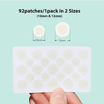 Haruto Acne Pimple Patches Original (92 patches/1pack) in 2 Sizes - Acne Patches, Hydrocolloid, Blemish Spot Treatment Dots Breakout Care