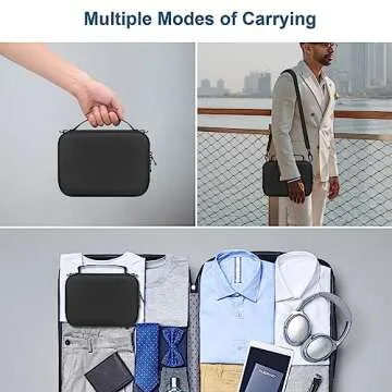 Canboc Carrying Camera Case for Sony ZV-1/ ZV-1 II/ZV-1F Vlog Digital Camera & Vlogger Accessory Kit Tripod, Travel Storage Bag with Strap, Mesh Pocket fit Cable, Black (Case Only)