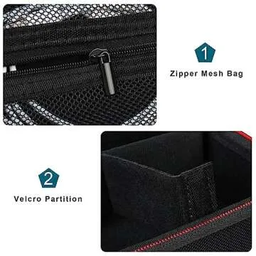 Canboc Carrying Camera Case for Sony ZV-1/ ZV-1 II/ZV-1F Vlog Digital Camera & Vlogger Accessory Kit Tripod, Travel Storage Bag with Strap, Mesh Pocket fit Cable, Black (Case Only)