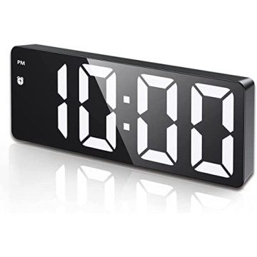 AMIR Digital Alarm Clock - Upgraded LED Display with Type-C, Adjustable Brightness & Snooze