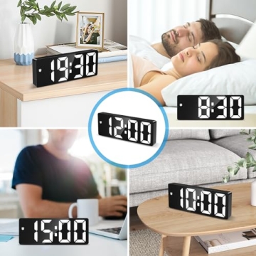 AMIR Digital Alarm Clock Upgraded LED Display Type-C