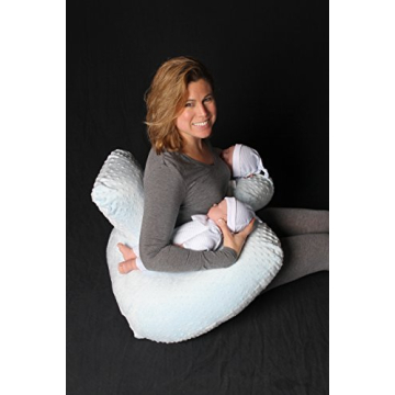 Twin Z Pillow Blue for Feeding Twins Comfortably and Easily