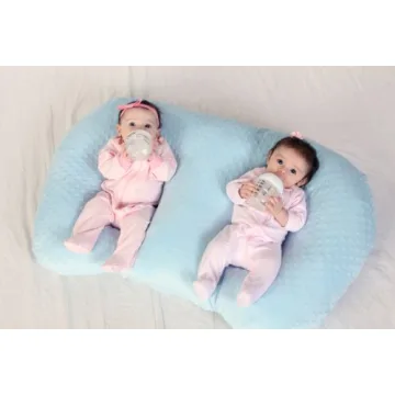 Twin Z Pillow Blue for Feeding Twins Comfortably and Easily