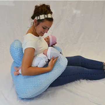Twin Z Pillow Blue for Feeding Twins Comfortably and Easily