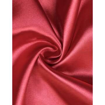 MORFORU silk pajama set for women 4 piece satin pajamas pjs with Sleep Mask, Headband, Scrunchie Button Down Sleepwear Loungewear set(poinsettia,M)