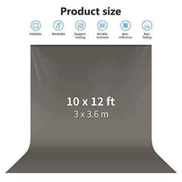 NEEWER 10 x 12FT / 3 x 3.6M PRO Photo Studio premium polyester Collapsible Backdrop Background for P...