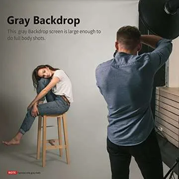 High-Quality NEEWER Grey Photography Backdrop 10x12FT
