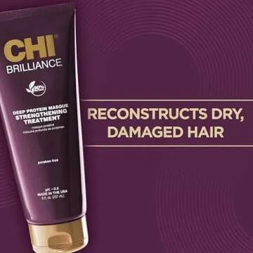 CHI Deep Brilliance Deep Protein Masque - Sulfate, Paraben and Gluten Free, 8 oz.
