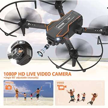 AVIALOGIC Mini Drone with Camera for Kids, Remote Control Helicopter Toys Gifts for Boys Girls, FPV ...
