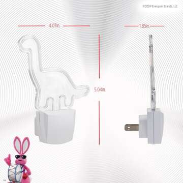 Energizer Dinosaur Night Light - Auto ON/OFF Green Glow