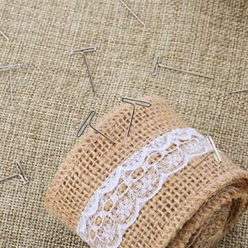 KINBOM 500 Pcs Wig Pins, 1 Inch Jewelry T Pin, Metal Sewing Pins for Wig, Sewing Jewelry Hanging Picture (Silver)