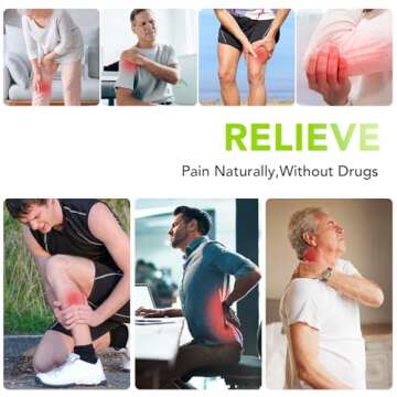 Dual Channel TENS EMS Unit 24 Modes 36 Levels, Upgraded Large Screen Intensity Muscle Stimulator for Back Neck Shoulder Pain Relief, Rechargeable Electric Pulse Massager TENS Machine with 10 Pads