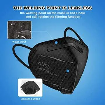 YOTU KN95 Face Masks 60 pcs 5-Layers Protection