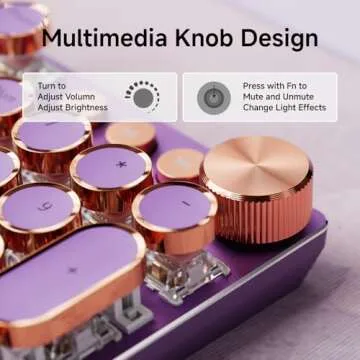 EWEADN Typewriter Mechanical Gaming Keyboard for All